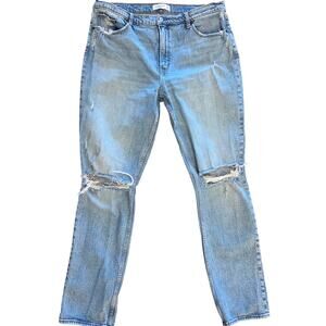 Abercrombie & Fitch Distressed High-Rise Skinny Jeans 34/18